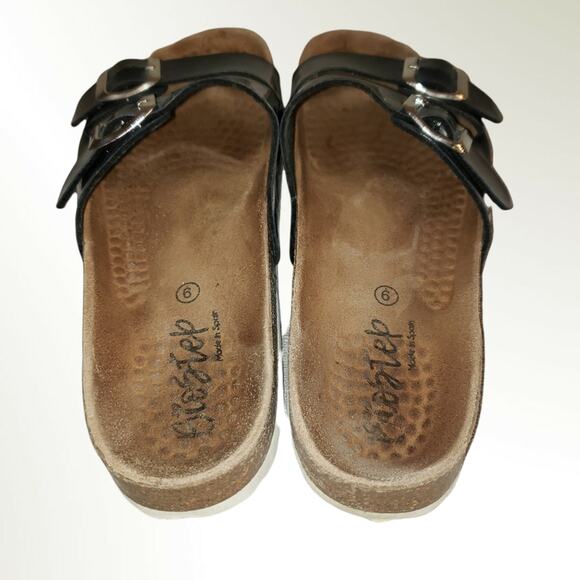 Biostep 2 strap sandals, black patent leather sz 9 - Picture 6 of 11